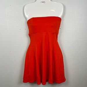 Forever 21 Orange Midi Dress Size M EUC